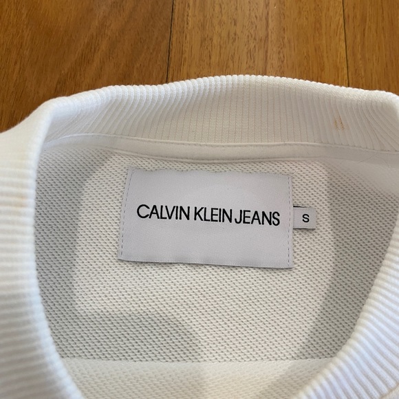 Calvin Klein Holographic print White Jumper - Picture 3 of 3